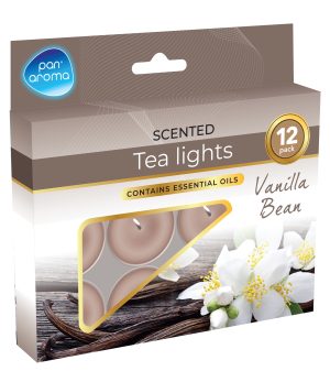 PAN AROMA SCENTED TEA LIGHTS CANDLE Pack Of 12 - VANILLA BEAN
