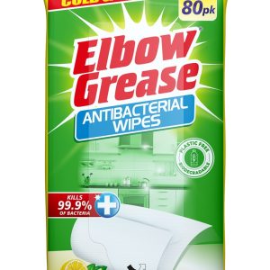 ELBOW GREASE LEMON FRESH ANTIBACTERIAL WIPES Pack Of 80
