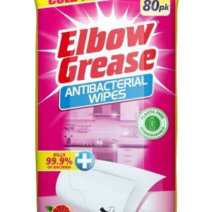 ELBOW GREASE PINK BLUSH ANTIBACTERIAL WIPES Pack Of 80