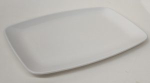 CARNABY ISLINGTON RECTANGULAR WHITE PORCELAIN SERVING PLATE 10" / 26CM