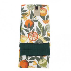 CITRUS DESIGN ZEST TEA TOWEL Pack Of 3