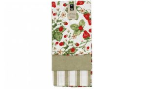 STRAWBERRY DESIGN ZEST TEA TOWEL Pack Of 3