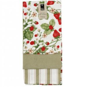 STRAWBERRY DESIGN ZEST TEA TOWEL Pack Of 3