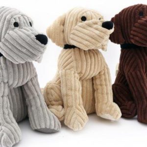 ASSORTED COLOUR RIBBED DOG DOOR STOP 28CM