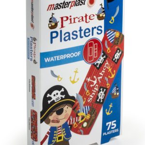 MASTERPLAST ASSORTED WATERPROOF PIRATE PLASTERS Pack Of 75