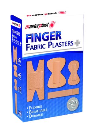 MASTERPLAST ASSORTED FABRIC FINGER PLASTERS Pack Of 24