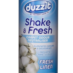 DUZZIT SHAKE & FRESH FRESH LINEN CARPET ODOUR NEUTRALISER 500GM