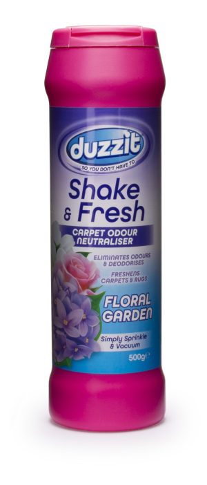 DUZZIT SHAKE & FRESH FLOARL GARDEN CARPET ODOUR NEUTRALISER 500GM