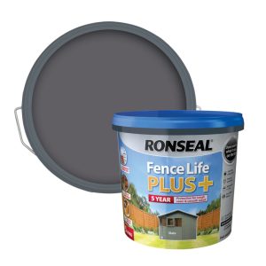 RONSEAL FENCE LIFE PLUS FENCE & SHED WOOD PAINT SALTE 5LTR