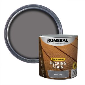 RONSEAL QUICK DRYING DECKING STAIN ROCKY GREY 2.5LTR