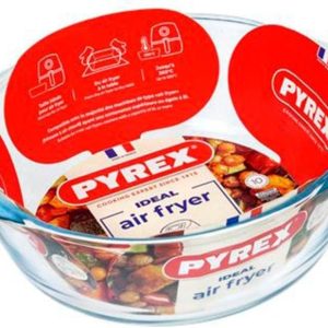 PYREX ROUND AIR FRYER ROASTER 1 LTR 20 X 18 X 7CM