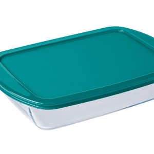 PYREX COOK & STORE 4 PIECE GREEN LID SET 0.4LTR X 4.9LTR