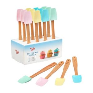 TALA ASORTED SILICONE MINI SPATULA WITH WOODEN HANDLE