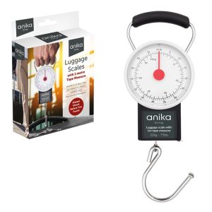 ANIKA LUGGAGE WEIGHING SCALES WITH MEASURING TAPE 1MTR