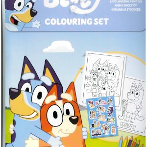 BLUEY STICKER COLOURING SET WITH PENCILS