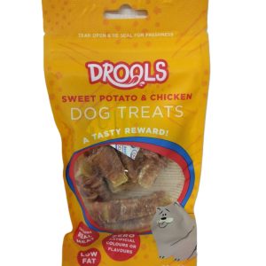DROOLS SWEET POTATO & CHICKEN DOG TREATS 60GM