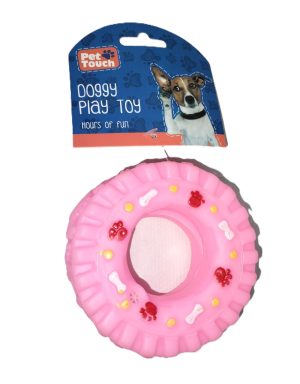 PET TOUCH SQUEAKY TYRE DOG TOY