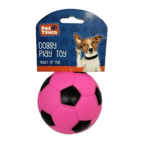 PET TOUCH SQUEAKY FOOTBALL DOG TOY