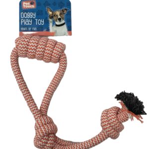 PET TOUCH ASSORTED DOG PLAY ROPE DOG TOY 41 X 13CM