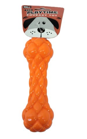 PET TOUCH ASSORTED SQUEAKY TPR BONE DOG TOY