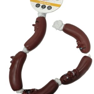 PET LIVING 5 PCS SAUSAGE ON ROPE DOG TOY
