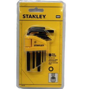 STANLEY 8 PCS METRIC HEXAGON ALLENKEY KEY SET