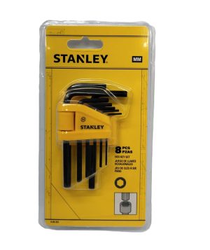 STANLEY 8 PCS METRIC HEXAGON ALLENKEY KEY SET