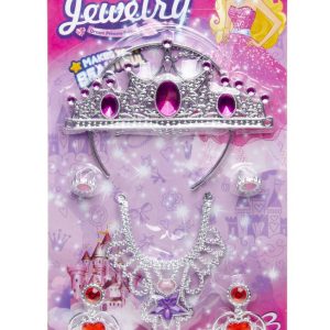 TIARA & NECKLACE PINK BEAUTY SET