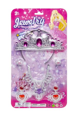 TIARA & NECKLACE PINK BEAUTY SET