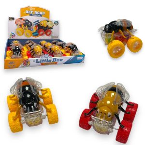ASSORTED BEE CLOCKWORK FRICTION CAR 10CM