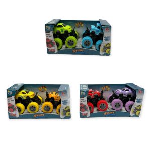 2 PCS ASSORTED OFF ROAD 360 DEGREE ROTATE STUNT CAR