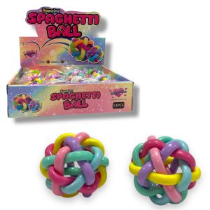 ASSORTED SPAGHETTI BOUNCING BALL 6.5CM