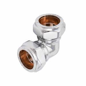 SECURPLUMB SU9653 COMPRESSION ELBOW CHROME 15MM X15MM