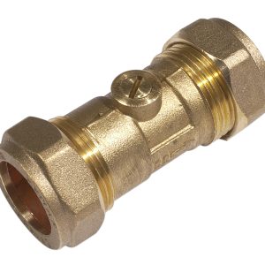 SECURPLUMB SU9655 COMPRESS ISOLATING VALVE SLOTTED 15X15MM
