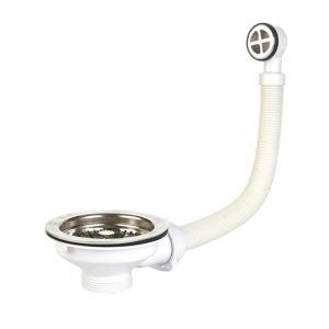 SECURPLUMB SU8887 S/S BASKET STRAINER WITH SQUARE OVERFLOW