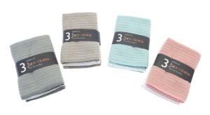 COUNTRY CLUB ASSORTED MICROFIBRE FACE CLOTH Pack Of 3