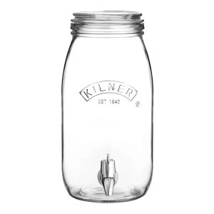 KILNER GLASS STORAGE JAR WITH EASY DISPENSING TAP 3LTR