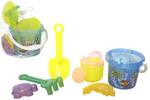 NALY 6 PCS TRANSPARENT COLOUR BABY BUCKET SET