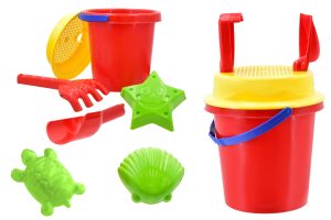 NALU PLAIN COLOUR LARGE BEACH BUCKET SET 16CM