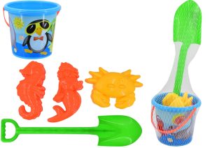 NALU 5 PCS BLUE SPADE & MOULD BEACH BUCKET SET