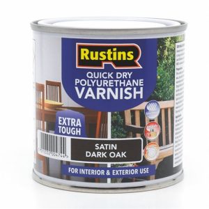 RUSTINS QUICK DRY POLYURETHANE VARNISH SATIN PINE 500ML