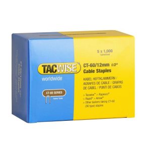 TACWISE CT-60/12MM DIVERGENT POINT GALVANISED STAPLES 1000 PACKS