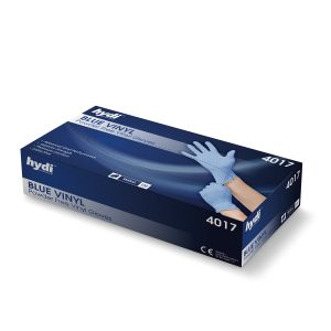 HYDI BLUE VINYL POWDER FREE GLOVES Pack Of 100 - SMALL