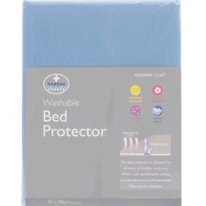 COUNTRY CLUB WASHABLE BED PROTECTOR 90 X 90CM