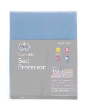 COUNTRY CLUB WASHABLE BED PROTECTOR 90 X 90CM