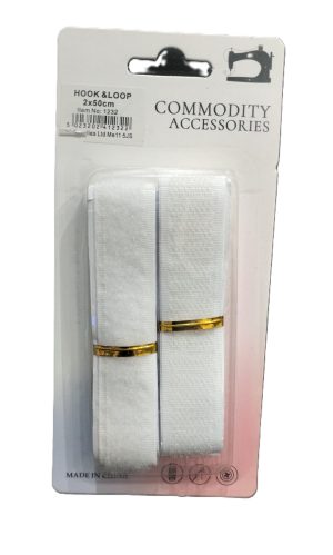 ASSORTED COLOUR HOOK AND LOOP 2 X 50CM