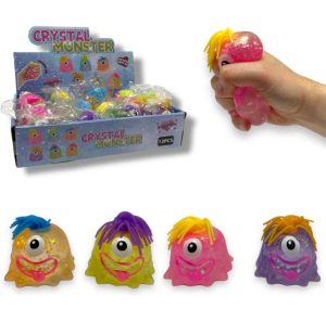 ASSORTED SQUEEZE CRYSTAL MONSTER 6CM
