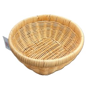 ROUND WOOVEN WICKER BREAD BASKET 20CM