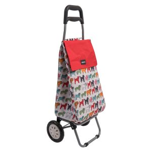 SABICHI PUG 2 WHEEL SHOPPING TROLLEY 96CM X 33CM X 22CM