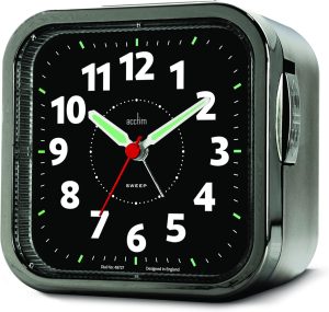 ACCTIM OTIS SWEEP BELL ALARM CLOCK - TITANIUM